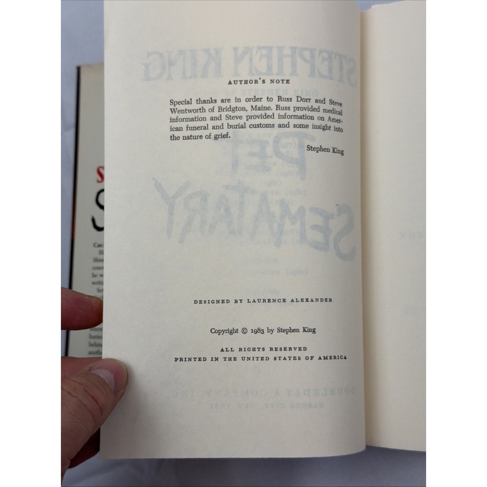 Pet Sematary by Stephen King; Gutter Code N47 BCE - Picture 13 of 16